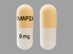 Xtampza ER 9 mg Extended-Release Capsule – Oxycodone Pain Medication. Beige and white Xtampza ER 9 mg extended-release oxycodone capsule for chronic pain.